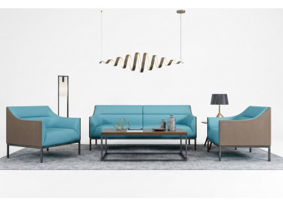 Canapé 3+1+1 Sëtzer Stoff Kanapéen Couch Polster Sëtzer Sofagarnitur Couches Nei