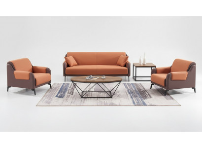 Canapé Couch Polster Stoff Couchen Polster Garnitur 3+1+1 Sëtzer Büroeinrichtung