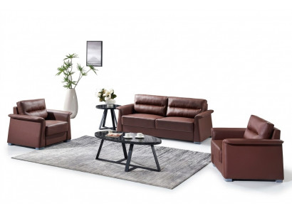 Sofa Canapé Polster Lieder Canapéë Polster Set 3+1+1 Sëtz Büro Miwwel Set