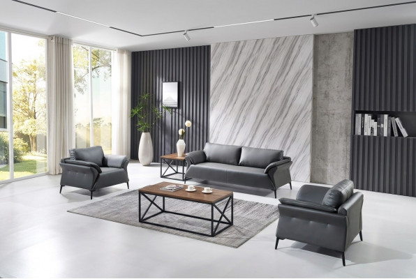 Sofa Canapé Polster Garnitur Sëtz Sofas Canapéën 3+1+1 Sëtzer Büro Ariichtung Nei