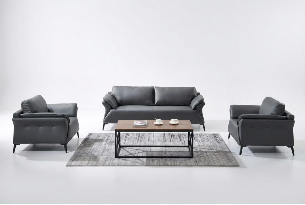 Sofa Canapé Polster Garnitur Sëtz Sofas Canapéën 3+1+1 Sëtzer Büro Ariichtung Nei