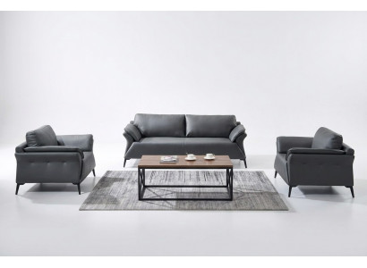 Sofa Canapé Polster Garnitur Sëtz Sofas Canapéën 3+1+1 Sëtzer Büro Ariichtung Nei