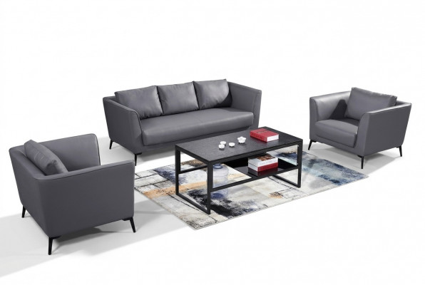 Ledersofa Sofagarnitur 3+1+1 Sëtzer Set Garnitur Polstersofa Canapé Designersofa