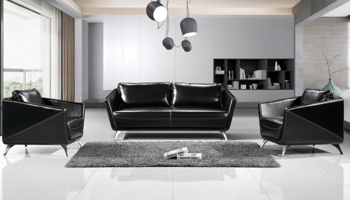 Sofagarnitur 3+1+1 Sëtz Plëssofa Couch Wunnlandschaft Garnitur Design Modern