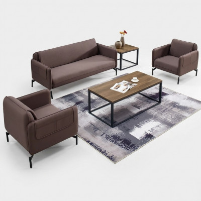 Design Polstersëtz Canapé Garnitur Sofa Sofae Couchen Textil Stoff Bürosmiwwel Nei