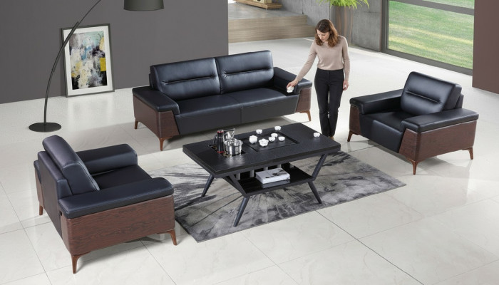 Design Sofasëtz Set 3+1+1 Sëtzer Lieder Couch Polster Sofacen Büroafiichtung Nei