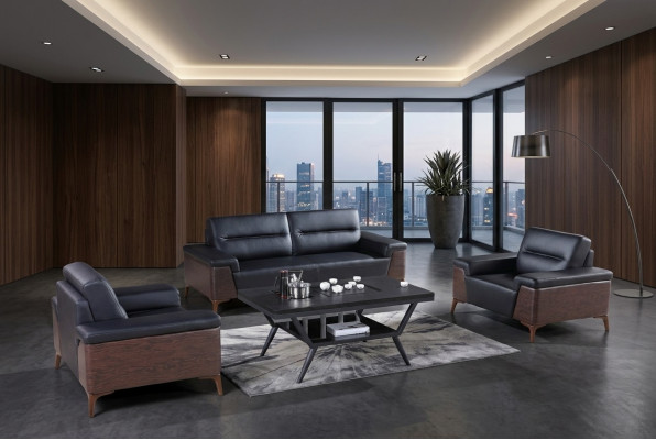 Design Sofasëtz Set 3+1+1 Sëtzer Lieder Couch Polster Sofacen Büroafiichtung Nei