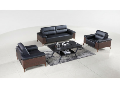 Design Sofasëtz Set 3+1+1 Sëtzer Lieder Couch Polster Sofacen Büroafiichtung Nei