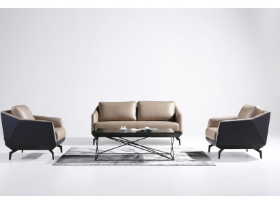 Sofagarnitur 3+1+1 Sëtzer Set Design Sofen Polster Couchen Lieder Relax Modern
