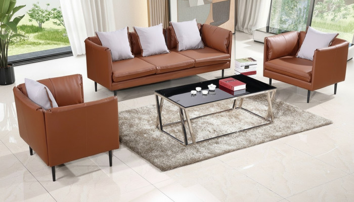 Sofa-Garnitur Canapé Sofa Polster Sëtz Sofae Couchen 3+1+1 Büro Miwwelen Ariichtung