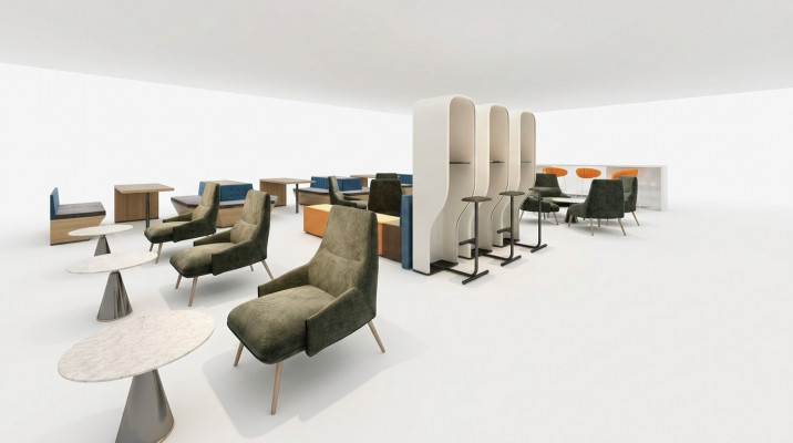 Telefonkabinn, gepolstert Trennwand, gepolstert Miwwelen, Ariichtung, Büro, Office