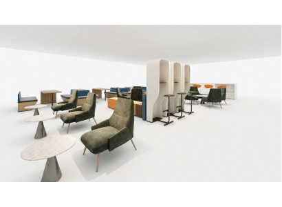Telefonkabinn, gepolstert Trennwand, gepolstert Miwwelen, Ariichtung, Büro, Office