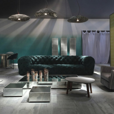 Luxus Chesterfield Samt Velours Drësëtzer Stoff Couchen Polstersofa
