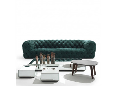 Luxus Chesterfield Samt Velours Drësëtzer Stoff Couchen Polstersofa