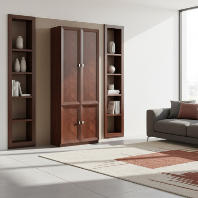 Vitrin Vitrinnen Schaf Glasschaf Wunnzëmmer Regal Holz Schaf System Regaler