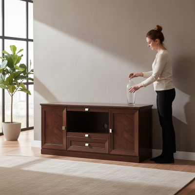 Designer RTV TV Kommode Anrichte Side Low Board Schaf Wunnzëmmer Regal Luxus