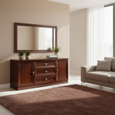 Designer RTV TV Kommode Anrichte Side Low Board Schaf Wunnzëmmer Regal Luxus