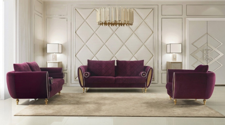 Designer Sofa Sofagarnitur 3+2+1 Sëtz Couch Polster Garnitur Wunnzëmmer