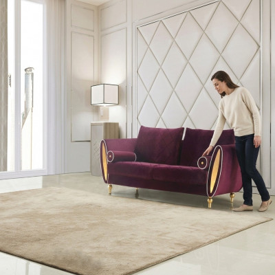 Sofa Couch Polster 2 Sëtz Sofas Couches Sëtz Garnituren Design Club Samt
