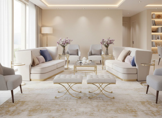 Designer Sofa Sofagarnitur 2+2 Sëtzer Couch Polster Garnitur Nei Miwwelen