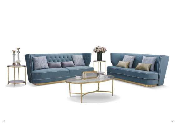 Sofa 3 Sëtzer Stoffsofa Luxus Designer Couch Nei Sofa Luxus Polstersofa