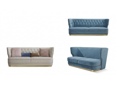 Sofa 3 Sëtzer Stoffsofa Luxus Designer Couch Nei Sofa Luxus Polstersofa