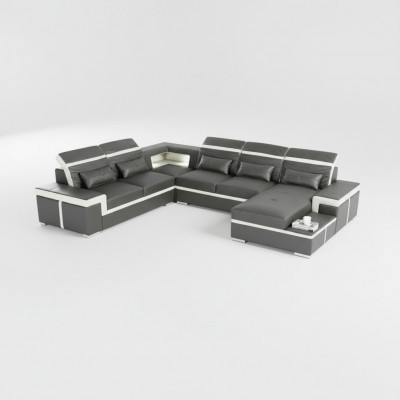 Sofas U Form Sofa Couch Polster Garnitur Wunnlandschaft Design Ecksofa Lieder Nei