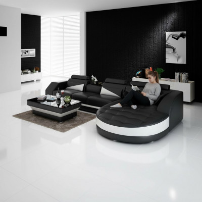 Eckcouch L-Form Wunnlandschaft Designer Sofa Canapé Polster Sitz Garnitur