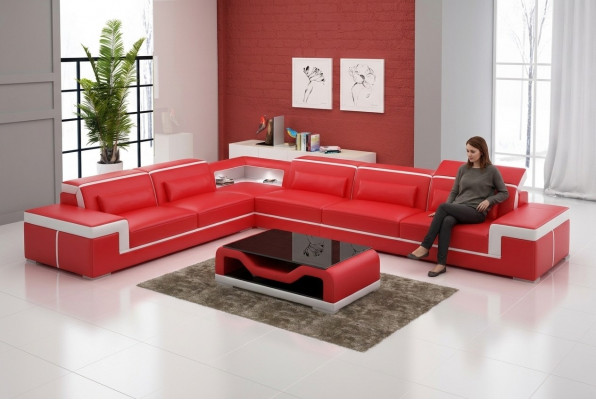 Designer Sofa Canapé Ecksofa Polster Garnitur Wunnlandschaft L-Form