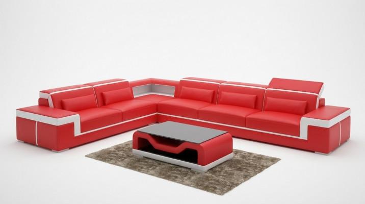 Designer Sofa Canapé Ecksofa Polster Garnitur Wunnlandschaft L-Form