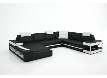 U-Form Sofa Canapé Polsterset Wunnlandschaft Design Luxus Ecksofa
