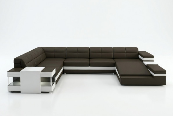 Design Ecksofa Sofa Canapé Polster Eckgarnitur Deko Ledersofa Sofas Canapéen