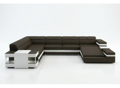 Design Ecksofa Sofa Canapé Polster Eckgarnitur Deko Ledersofa Sofas Canapéen