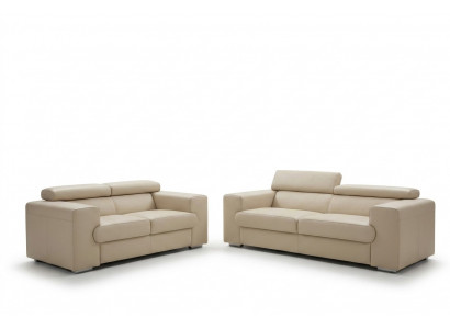 Ledercouch Couchgarnitur 3+2 Sëtzer Set Garnitur gepolstert Couch Designersofa