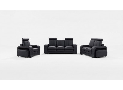 Design Ledersofa Couch Garnituren 3+2+1 Sëtzer Garnitur Sofagarnitur Sofa