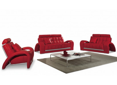 Ledercouch Couch Sofasett Nei 3+2 Sëtzsetter Design Modern Sofa