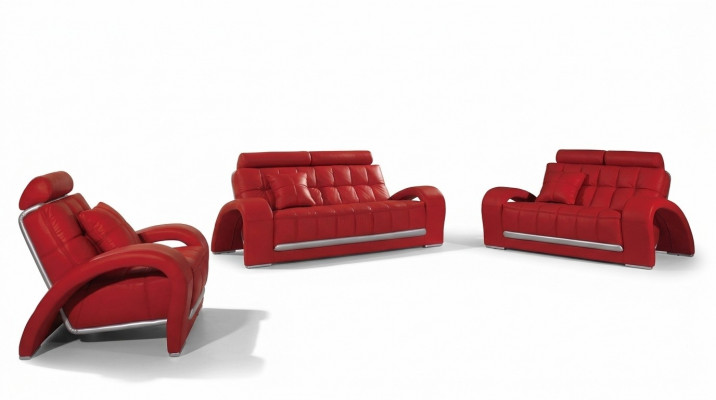 Designer Canapé-Set 3+1+1 Sëtzer Sofa Couch Lieder Set Polsterset