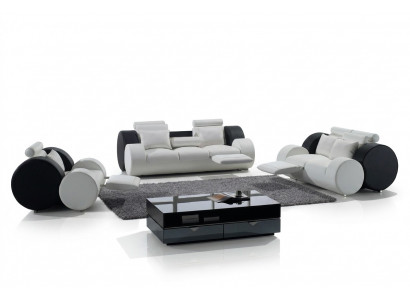 Sofa-Set Ledersofa Sofa Canapéen Stillen Set Sofaen Polster Couch 3tlg