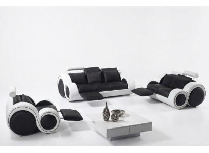 Sofagarnitur 3+2+1 Relax Funktioun Sëtzer Sofa Couch Garnituren Lieder Sofas