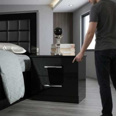 Nuetsdësch Konsole Niewendësch Schlofzëmmer Designer Zëmmer Dëscher Konsolen Metall Glanz