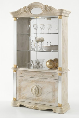 Luxus Schauffënster Vitrine Vitrine Glas Schaf Modern Stil Holz Wunnzëmmer