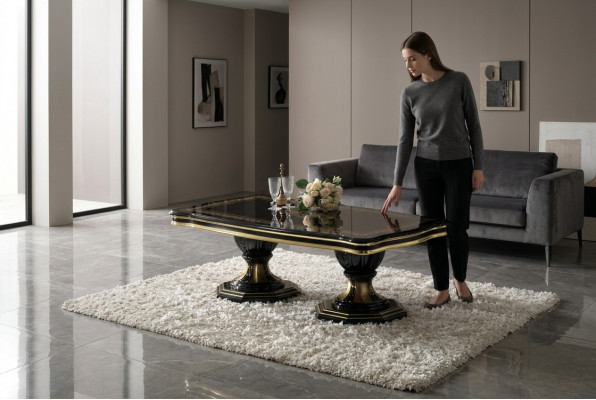 Luxus Design Canapé Dësch Kaffisdësch Niewendëscher Wunnzëmmer Italienesch Miwwelen