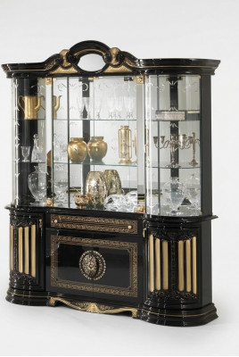 Vitrin Glas Schief Wohnzëmmer Schaufënster Vitrinen Italienesch Miwwelen Holz