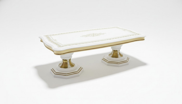 Couchtisch Design Italien Miwwelen Dësch Wunnzëmmer Dëscher 130x70cm Héichglanz Nei