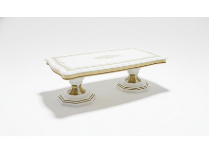 Couchtisch Design Italien Miwwelen Dësch Wunnzëmmer Dëscher 130x70cm Héichglanz Nei