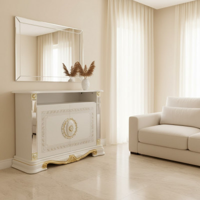 Designer RTV TV Vitrine Kommod Säit Niddereg Board Schaf Zëmmer Regal Luxus Wunnen.