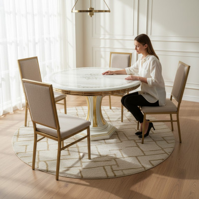 Design Iessdësch Iesszëmmer Wunnzëmmer Holz Héichglanz Dëscher Italieneschen Miwwelen