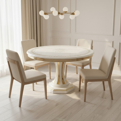 Design Iessdësch Iesszëmmer Wunnzëmmer Holz Héichglanz Dëscher Italieneschen Miwwelen