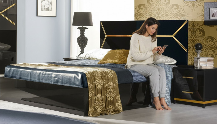Klassesch Stil Better Lieder Duebel Hotel Bett Modern Schlofzëmmer Miwwelen Holz