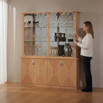 Klassesch Vitrine Schaf Itailenesche Miwwelen Schief Miwwelen Vitrinen Buche nei
